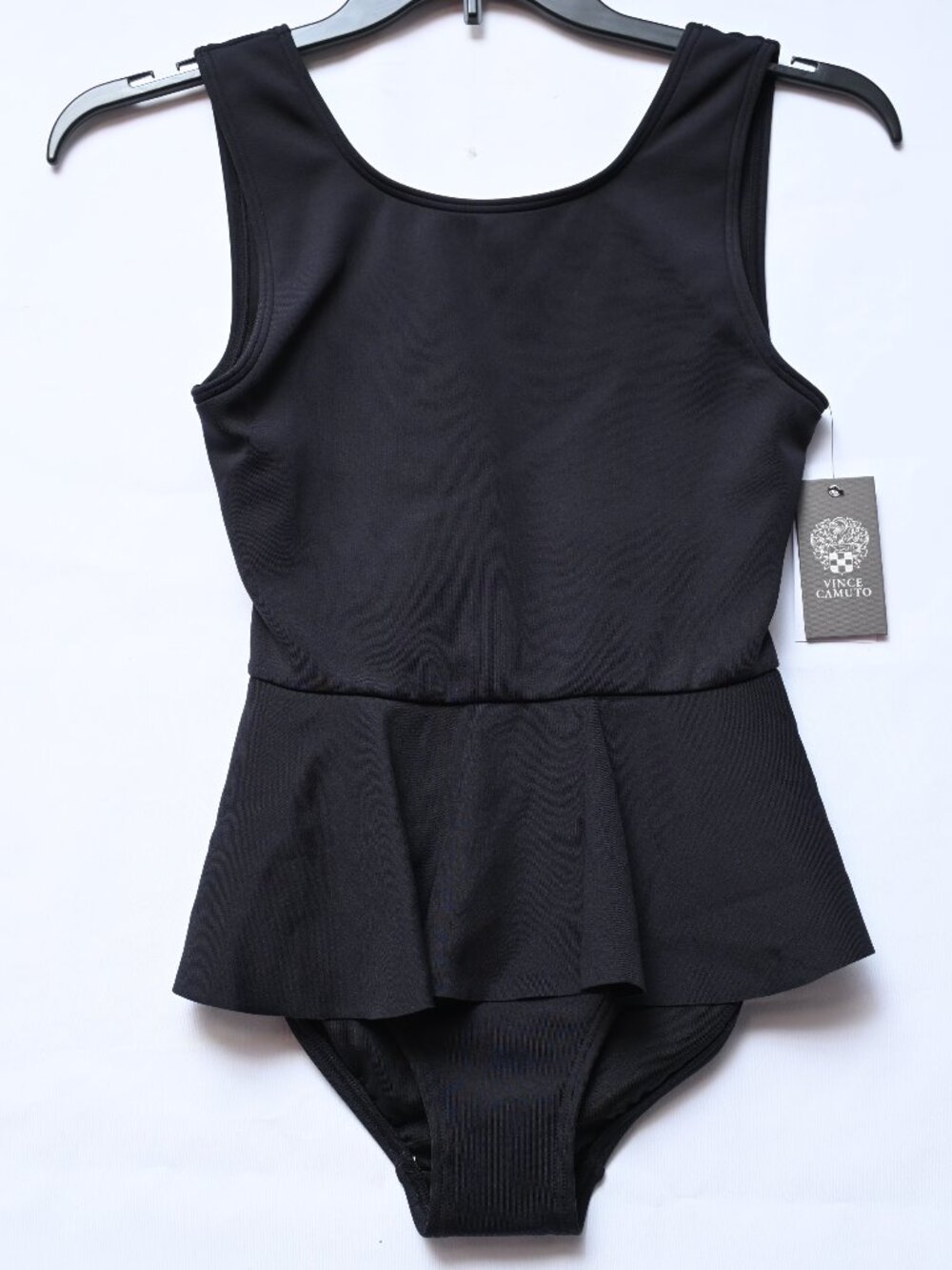 Vince Camuto Swimsuit Black High Neck Skirted One Piece Women's Size 8 NWTS - Picture 2 of 10